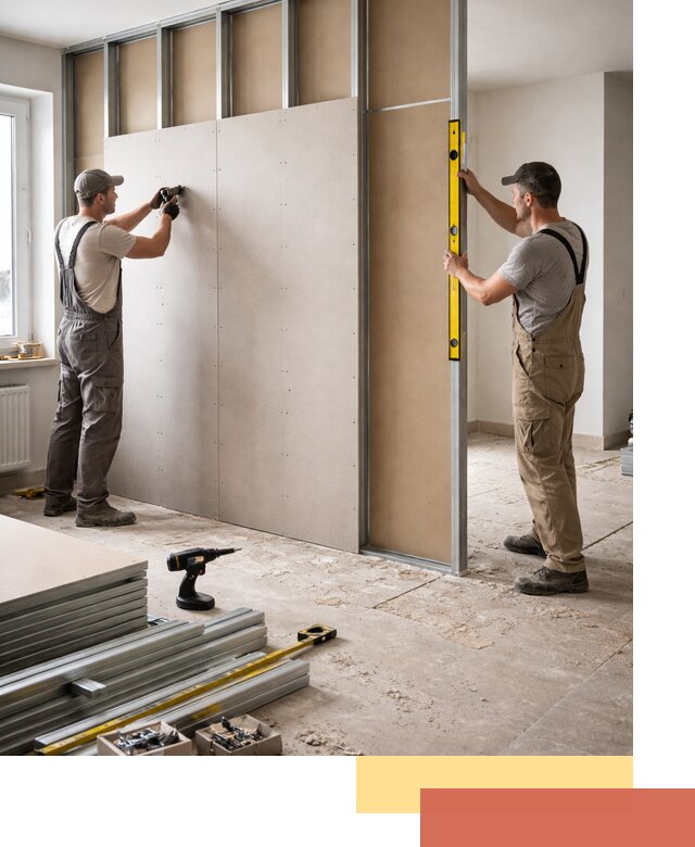 Зонирующая перегородка из гипсокартона под ключ в Улан-Удэ