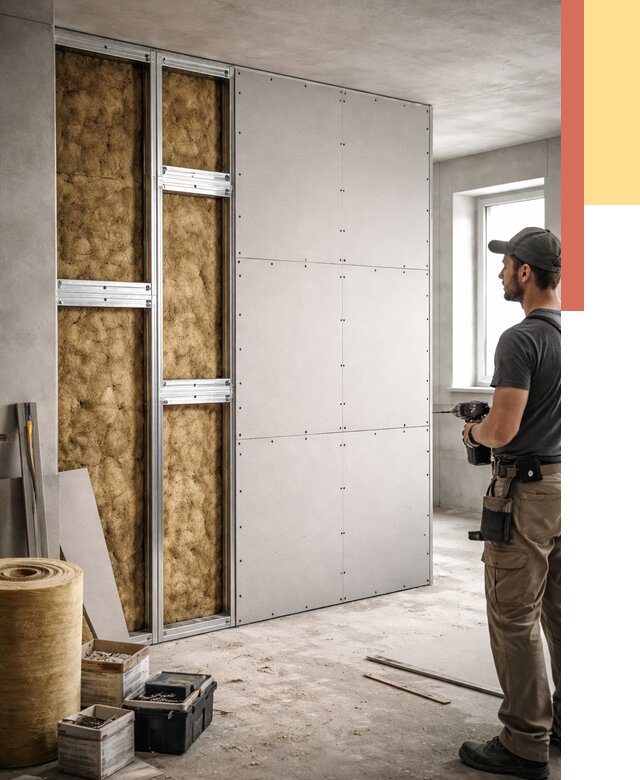 Усиленная перегородка под навеску в Улан-Удэ от 13111 руб. — монтаж под ключ | ОТДЕЛОЧНИК-Лнд