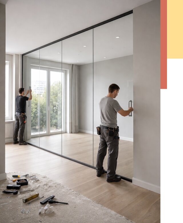 Изготовление стеклянных перегородок в Улан-Удэ от 12650 руб. под ключ | ОТДЕЛОЧНИК-Лнд