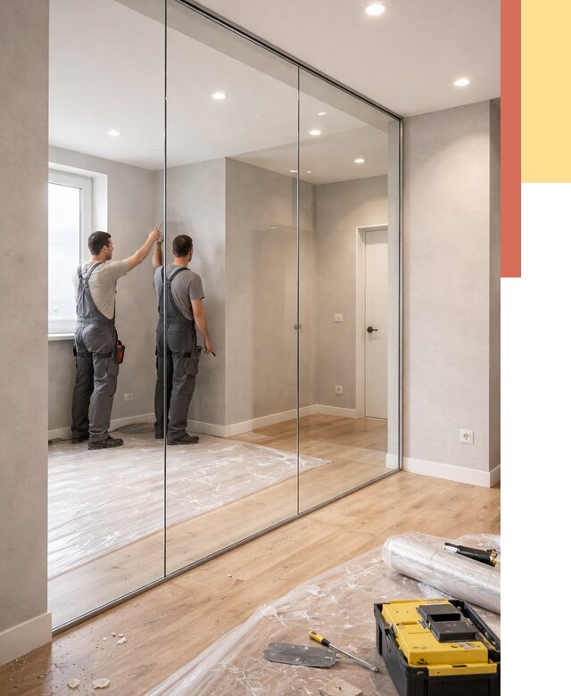 Безрамные стеклянные перегородки в Улан-Удэ — монтаж от 9731 руб. | ОТДЕЛОЧНИК-Лнд