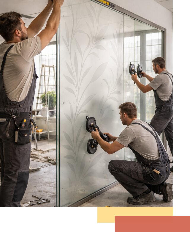 Стеклянные перегородки с рисунком на заказ в Улан-Удэ