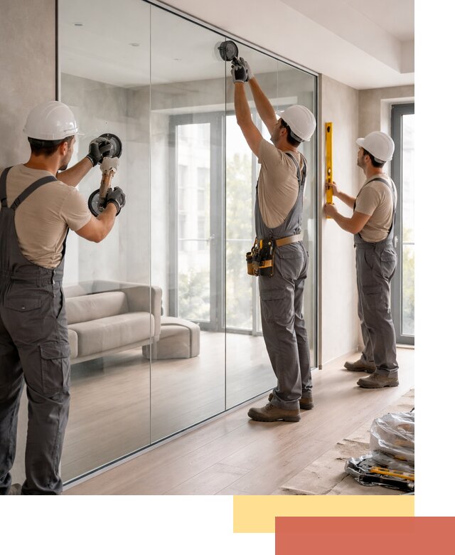 Перегородки из закаленного стекла в Улан-Удэ для офисов и квартир