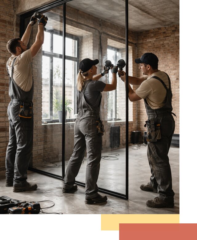 Стеклянные перегородки лофт — изготовление и монтаж в Улан-Удэ