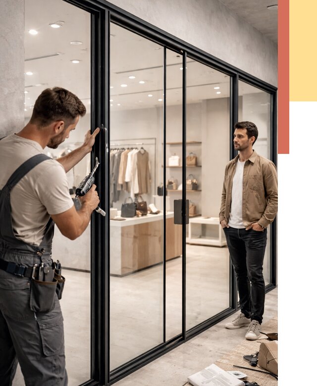 Стеклянные перегородки для магазинов в Улан-Удэ от 8399 руб. под ключ | ОТДЕЛОЧНИК-Лнд