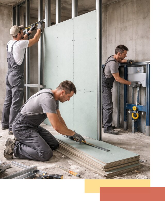 Монтаж и ремонт сантехнических перегородок в Улан-Удэ