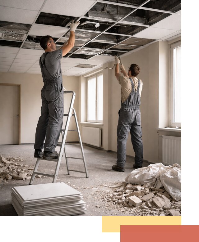 Демонтаж потолков Армстронг профессионально в Улан-Удэ