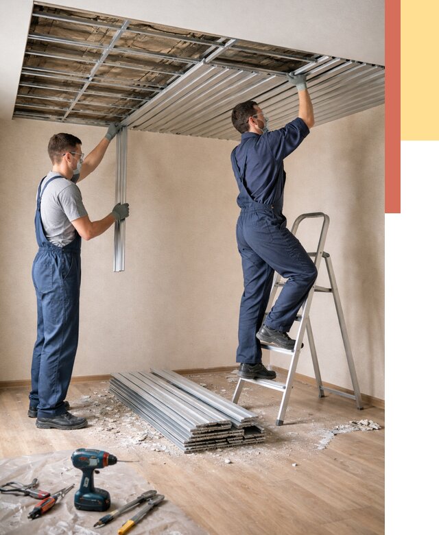 Демонтаж реечного потолка в Улан-Удэ от 4609 руб. быстро и недорого | ОТДЕЛОЧНИК-Лнд