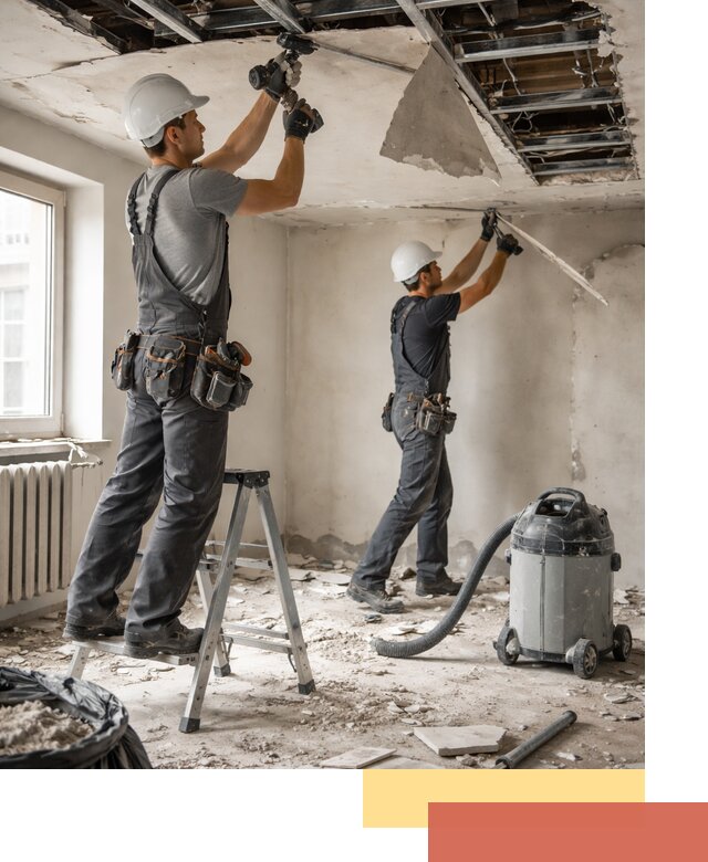 Демонтаж гипсокартонного потолка в Улан-Удэ быстро и аккуратно