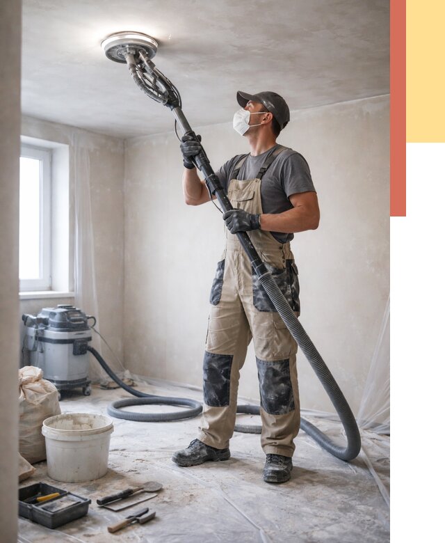 Шлифовка потолка в Улан-Удэ от 3585 руб. — услуги шлифования потолка | ОТДЕЛОЧНИК-Лнд