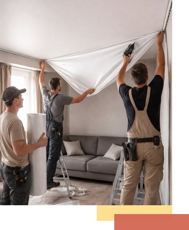 Монтаж сатинового натяжного потолка в Улан-Удэ качественно и быстро