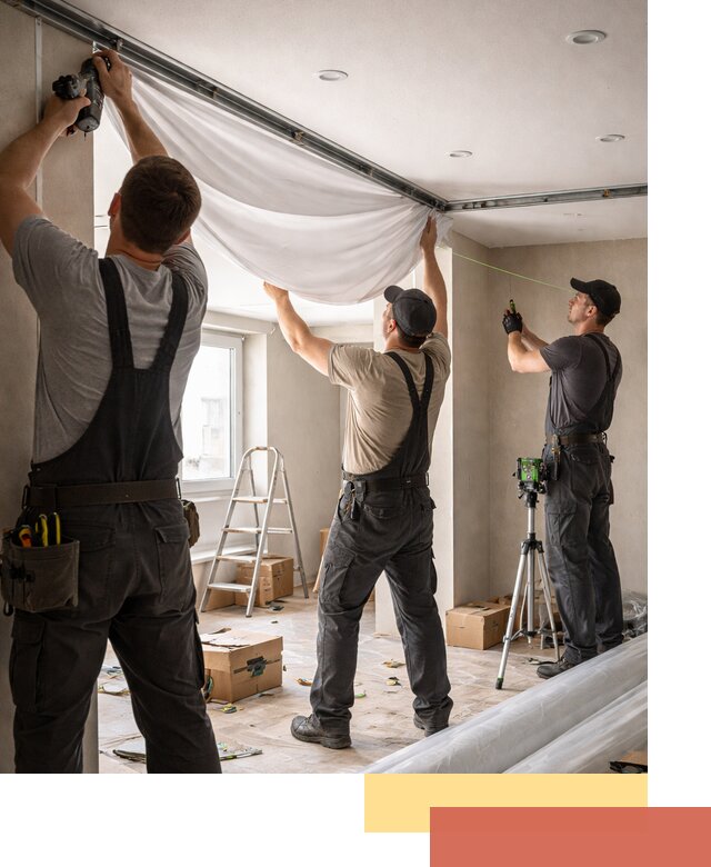 Монтаж парящего натяжного потолка под ключ в Улан-Удэ