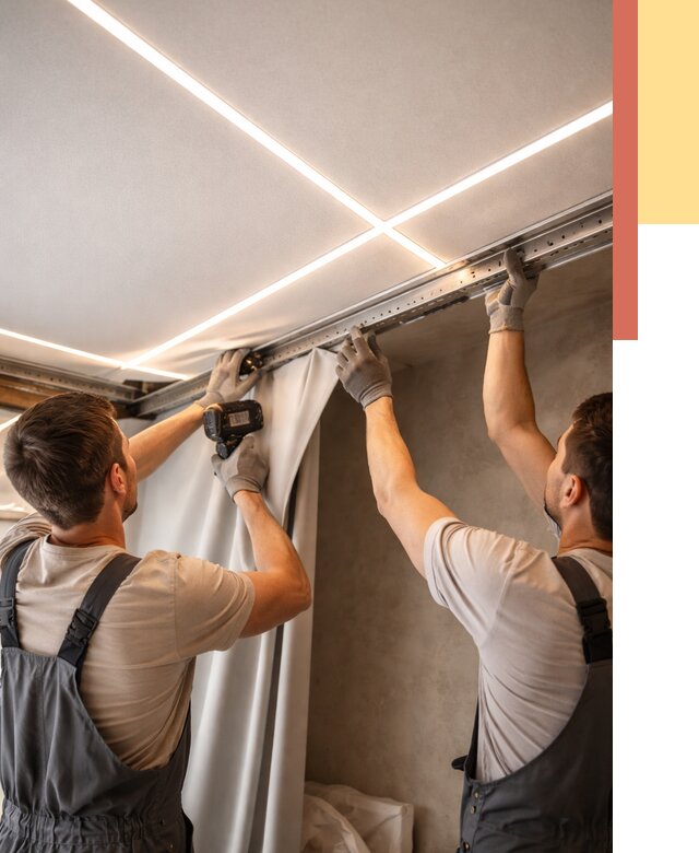 Монтаж натяжного потолка со световыми линиями в Улан-Удэ от 1229 руб. | ОТДЕЛОЧНИК-Лнд