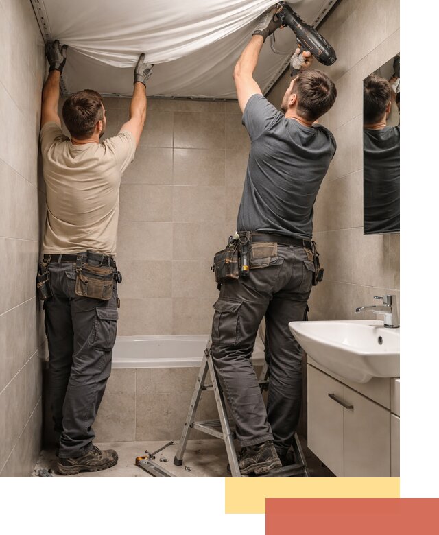 Монтаж натяжного потолка в ванной в Улан-Удэ быстро и качественно