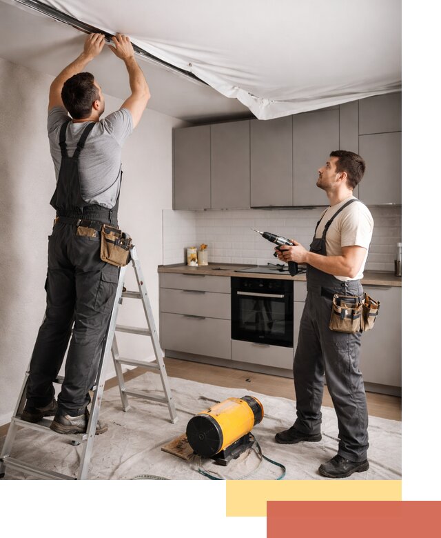 Монтаж натяжного потолка на кухне в Улан-Удэ