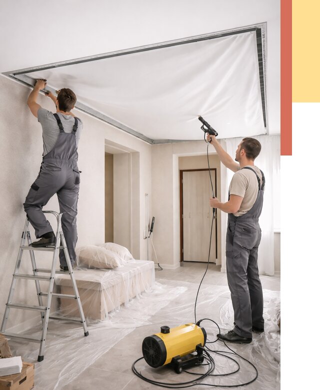 Монтаж натяжного потолка в прихожей в Улан-Удэ от 2714 руб. под ключ | ОТДЕЛОЧНИК-Лнд