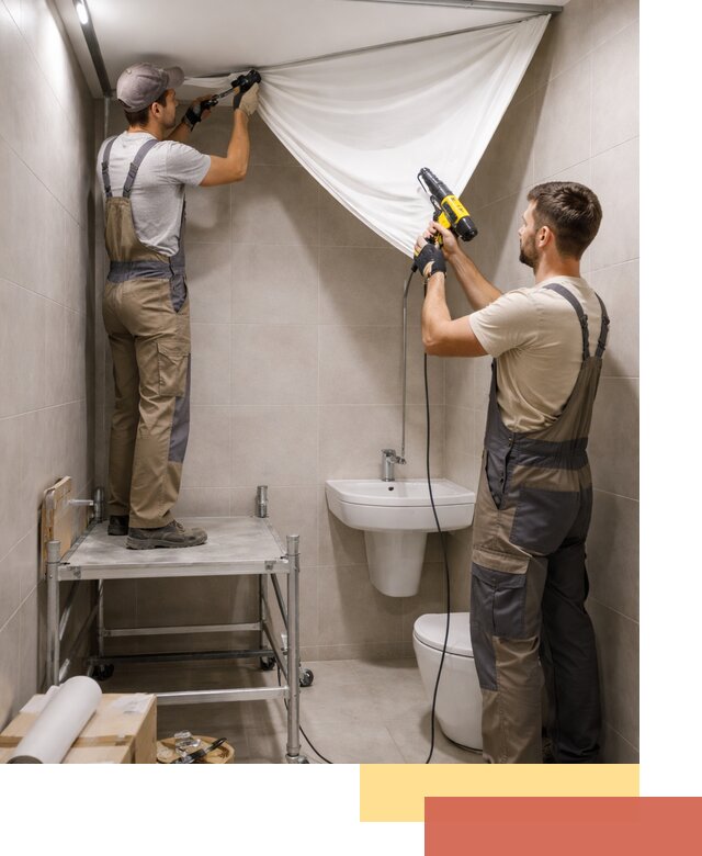 Монтаж натяжного потолка в санузле в Улан-Удэ