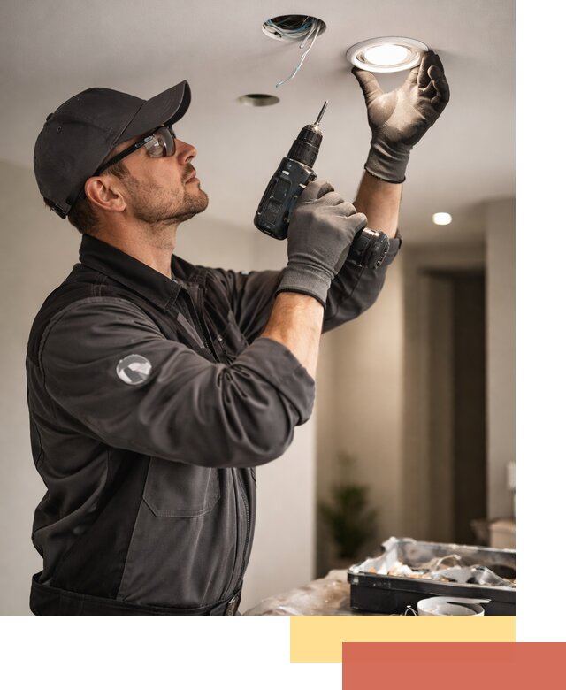 Установка точечных светильников в натяжной потолок в Улан-Удэ