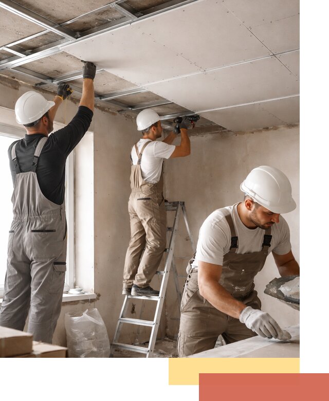 Одноуровневый потолок из гипсокартона в Улан-Удэ — монтаж и отделка