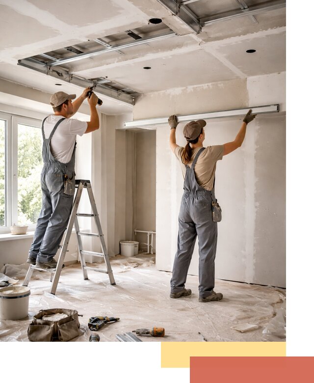 Монтаж многоуровневого потолка из гипсокартона в Улан-Удэ