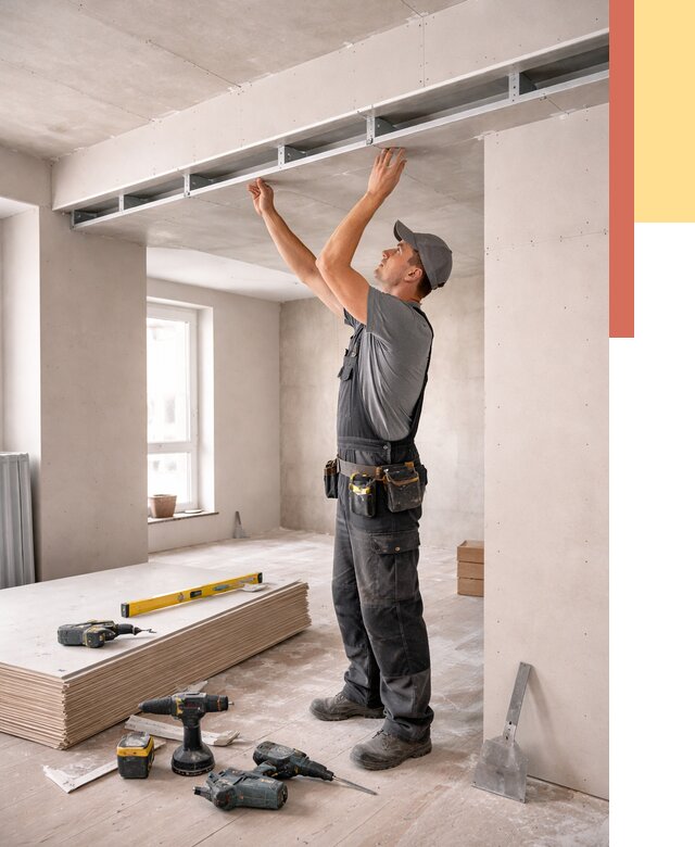 Потолок из гипсокартона с нишей в Улан-Удэ от 1280 руб. под ключ | ОТДЕЛОЧНИК-Лнд