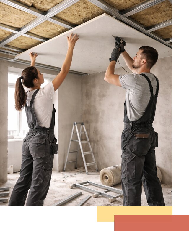 Звукоизоляция потолка из ГКЛ в Улан-Удэ профессионально и надежно