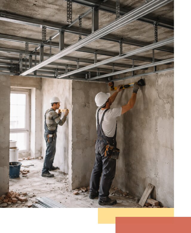 Монтаж каркаса потолка из профильного профиля в Улан-Удэ