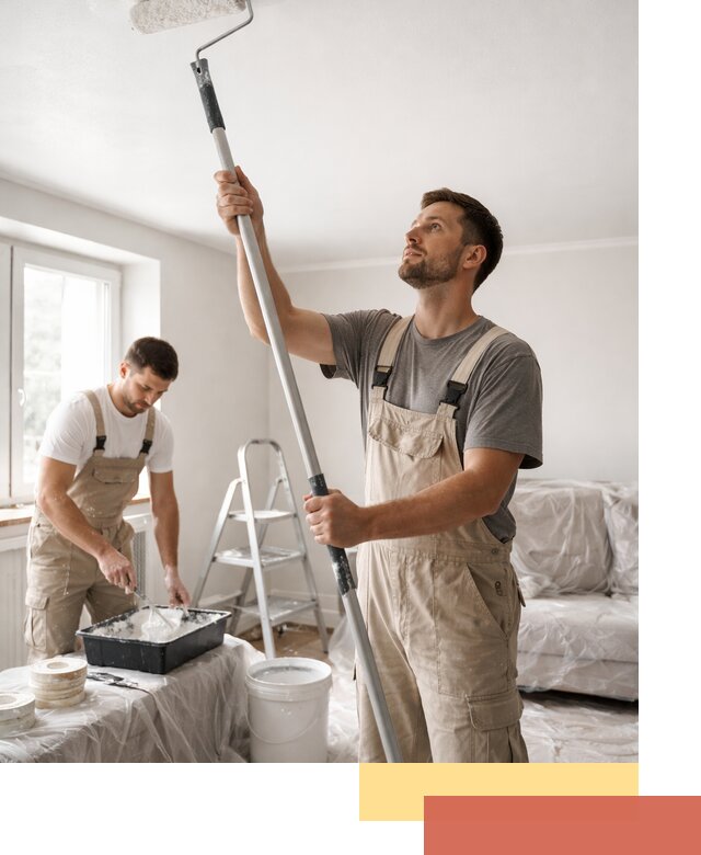 Покраска потолка водоэмульсионной краской в Улан-Удэ