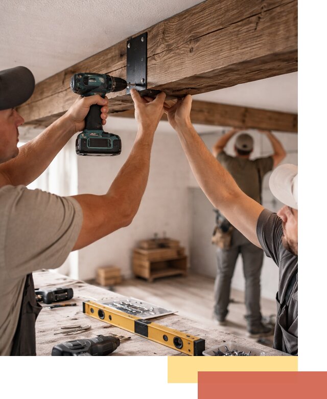 Монтаж декоративных потолочных балок в Улан-Удэ