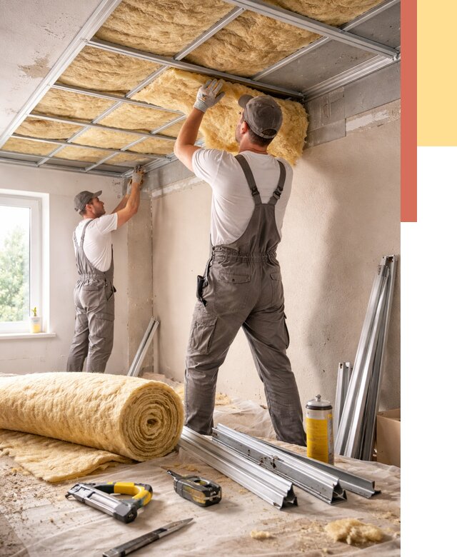 Утепление потолка в Улан-Удэ от 7375 руб/м2 — недорого, быстро, под ключ | ОТДЕЛОЧНИК-Лнд