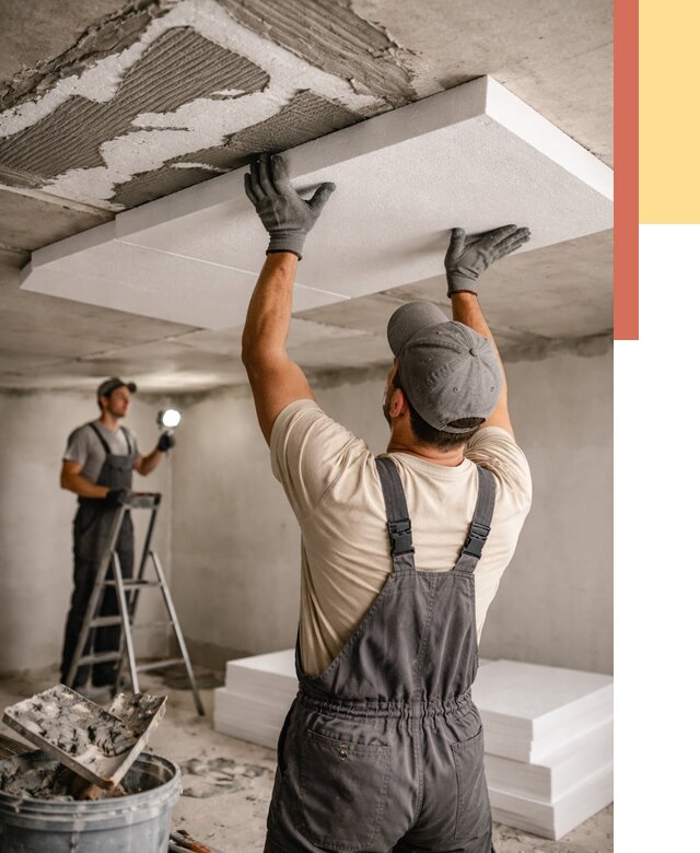 Утепление потолка пенопластом в Улан-Удэ от 4609 руб/м2 — недорого и быстро | ОТДЕЛОЧНИК-Лнд