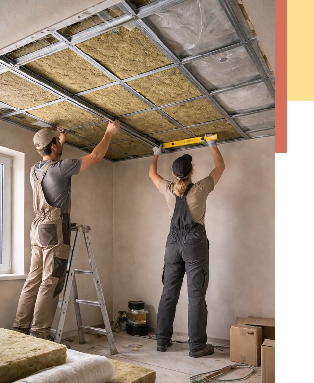 Шумоизоляция потолка в Улан-Удэ от 1280 руб. под ключ — услуги ОТДЕЛОЧНИК-Лнд